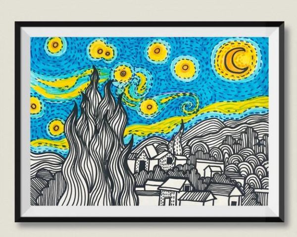 梵高《星夜》背后故事_为什么星星会旋转