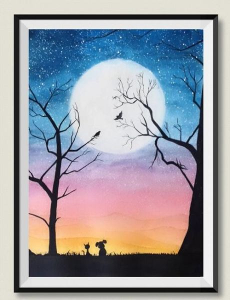 如何画星空水彩_星空水彩入门教程