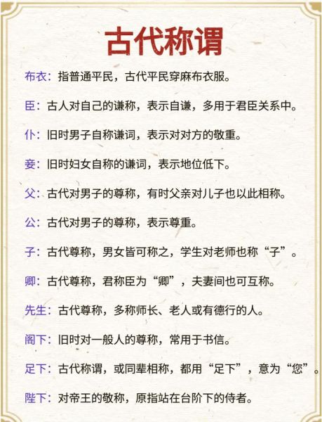 古代称谓有哪些_古人如何自称