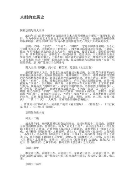 京剧起源于哪个朝代_京剧有哪些经典剧目