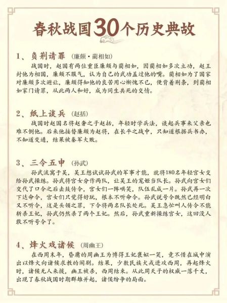 中国著名历史典故有哪些_历史典故背后的故事