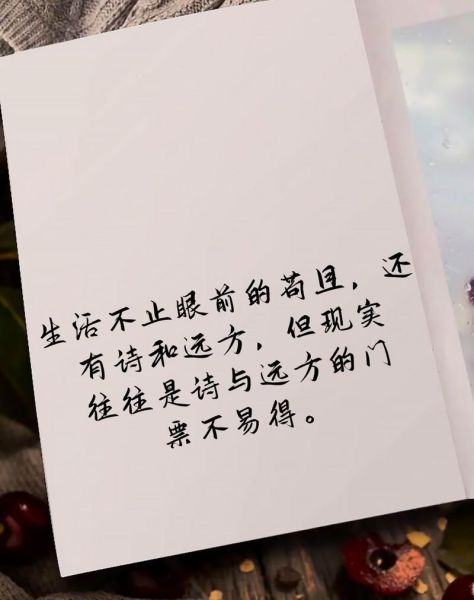 生活除了诗和远方还有什么_如何平衡现实与理想