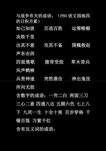 军事历史成语大全_有哪些典故