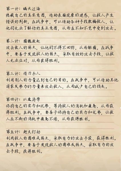 古代兵法三十六计有哪些_如何运用到现代商业