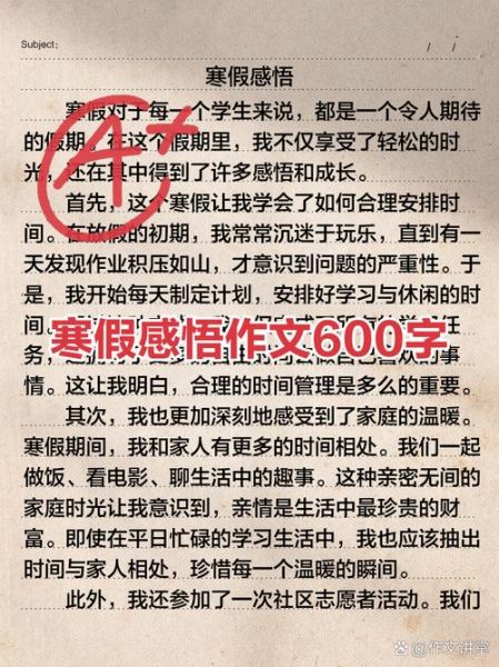 寒假生活感悟怎么写_寒假生活感悟文案范例